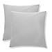 Housse de Coussin 40x40 Lot de 2 Taies d'Oreiller Décoratives Revêtement Extérieur 100% Coton Effet Soie Anti-Acariens Hypoallergénique Lavable Double Face pour Lit et Chaise de Meubles Modernes