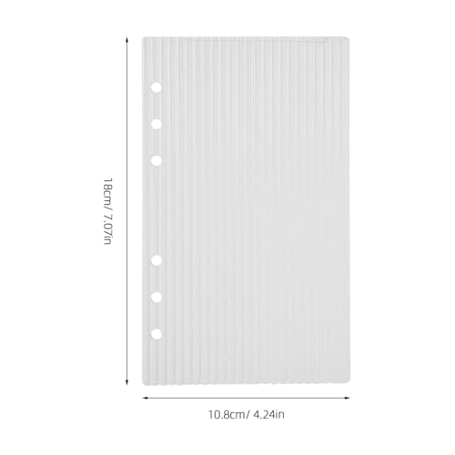 Image of Clear A6 Binder Cover, 6 Ring Transparent Acrylic Planner Protector Shell, Minimalist Refillable 6 Hole A6 Notebook Cover for Budget Binders, Journals & Office Planners (8.27 inch x 5.91 inch) (A6)