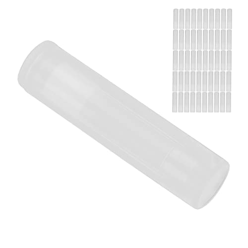 HUSHUI Juego de 50 Tubos Vacíos para Bálsamo Labial, Recipientes Translúcidos para Tubos de Pintalabios DIY para Manualidades de Maquillaje, Tamaño de 5ml, Viajes