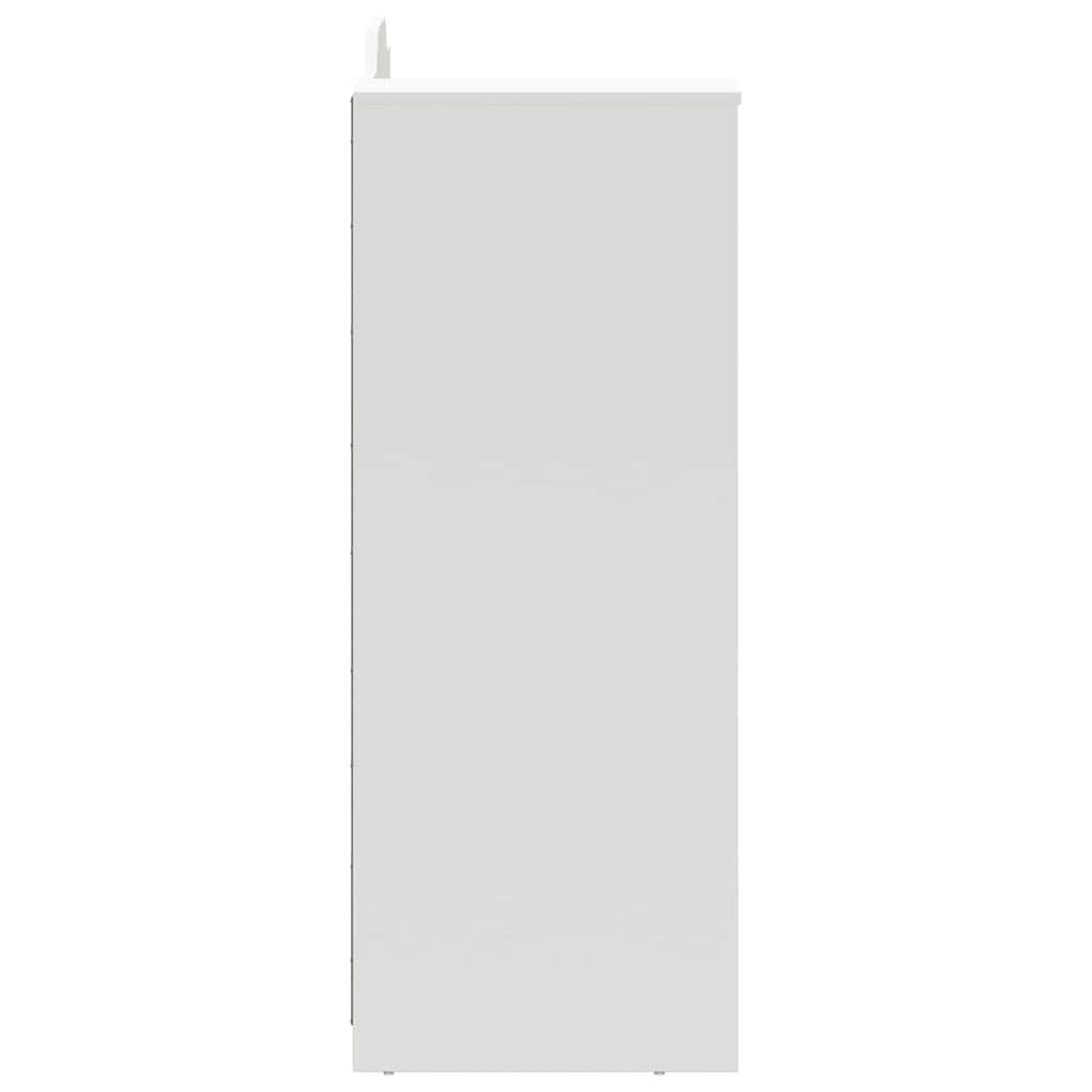 ROROS - Scrivania con ripiano aperto e lavagna in legno, 120 x 45 x 118,5 cm, con 3 ripiani, per casa, ufficio, studio, studio e lavoro creativo