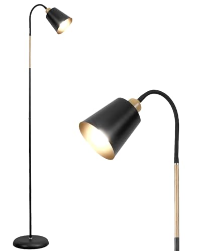 Luminária Chão Piso 1,6m Articulada 40Watts Coluna Pedestal Clássica (Preto)
