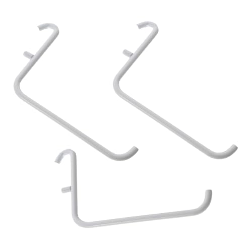 FOYTOKI Space-saving Desktop Hooks 3 Pack Heavy Duty Iron Pegboard Hooks Locking Design Wall Mountable