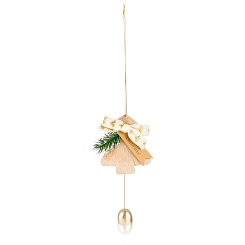 Image of Rumyve Plush Tree Shape Decorations,Christmas Jingle Bells Ornaments,Christmas Plush Bell Ornaments,Christmas Decorations Indoor for Home, Windows or Cars(Brown)