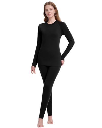 Women's 100% Merino Wool Base Layer Sets Lightweight Active Base ...