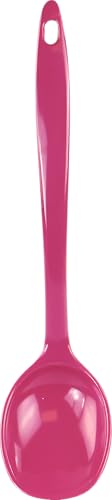 Reston Lloyd Cooking Spoon for Serving, Basting, Mixing, Heat Resistant, BPA Free Melamine 11 inch Utensil with Ergonomic Handle, Magenta