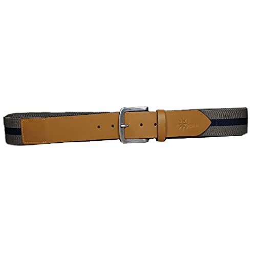 Cinto Masculino Casual Pier 15 Elástico e Couro Conhaque 1035 Cor:Marrom;Tamanho:132;Gênero:Masculin