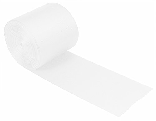 Q-Yo 2.25"-3" Grosgrain Fabric Ribbon For Cheer Bow, Gift Package Wrapping, Floral Design, Hair Clip, Sewing, Wedding Bridal Bouquet Decor..(20Yd 3" Grosgrain, White) #TOP8