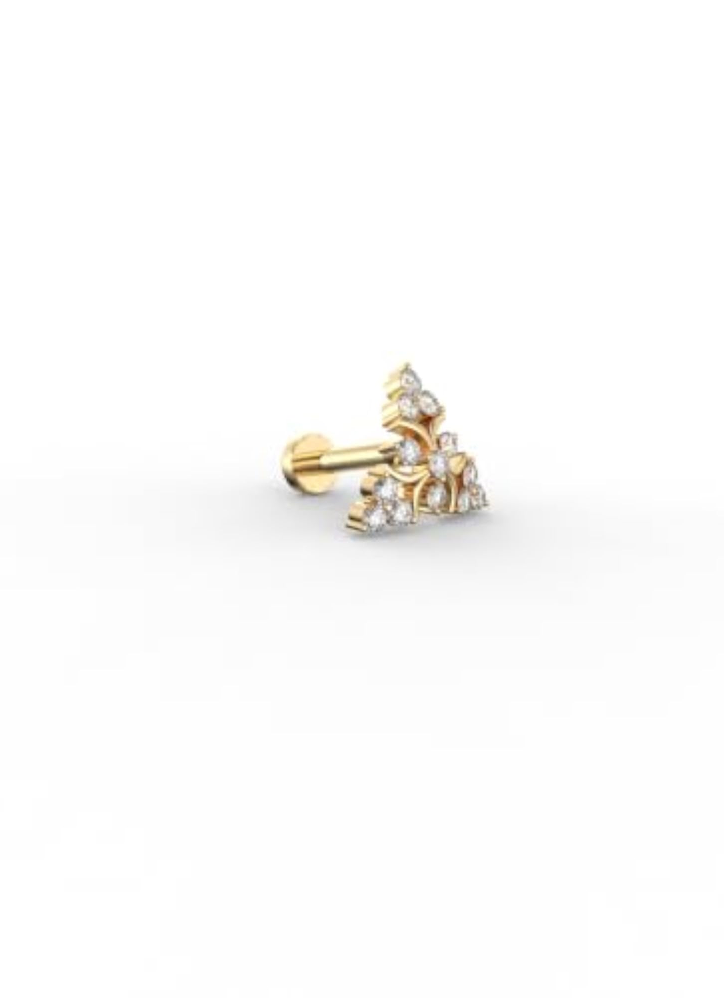 The Vanshika Lab-Grown Diamond Nose Pin, Elegant Gift