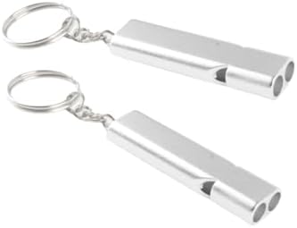 2 Pieces Emergency Whistle Outdoor Survival Safety Whistle Metal ...