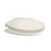Round Toilet Seat BR620-02 Almond/Bone, Quiet Close, Stain-Resistant and Easy to Clean, Never Loosens, Fits All Toilet Brands, Premium Series by Bath Royale