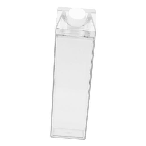 ELAYARD 透明プラスチック防漏牛乳瓶 飲料用再利用可能ボトル 水筒型容器 持ち運び便利 家用ジュース ミルク保存用 再利用可能