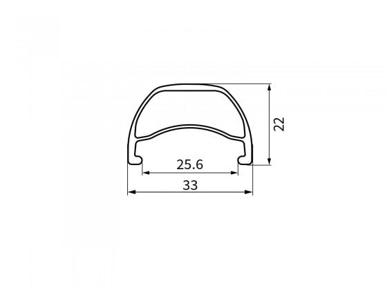 Dartmoor Shield 26" Felge für Gravity, 32 OTW., Matt-Schwarz
