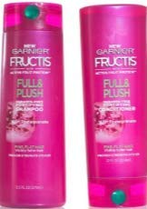 fructis shampoo and conditioner - Garnier Fructis Full & Plush - Paraben-Free Fortifying Shampoo & Conditioner Set - Net Wt. 12.5 FL OZ (Shampoo) & Net Wt. 12 FL OZ (Conditioner) - One Set