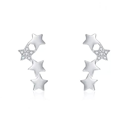 Boucles d'oreilles étoiles empilables en cubes bijoux pour femmes