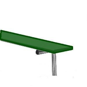 BSN BEPD21CG 21' Perm Bench Without Back, Dark Green