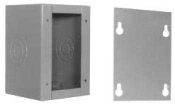 Milbank 666-SC1 NEMA 1 Polyester Powder Coated Steel Screw Cover Junction Box 6 Inch x 6 Inch x 6 Inch ANSI 61 Gray