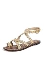 Sam Edelman Women's Gloria Flat Sandal, Amber Gold, 7.5