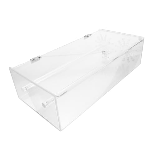 KOMBIUDA Rotatable Clear Plastic Jewelry Organizer Travel Friendly Necklace Holder for Long Necklaces Pendants Bracelets Compact Display Case for Earrings and Jewelry Storage