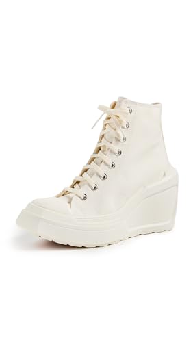 Converse Women's Chuck 70 Deluxe Wedge Sneakers, Egret/Black/White, 10.5 Medium US