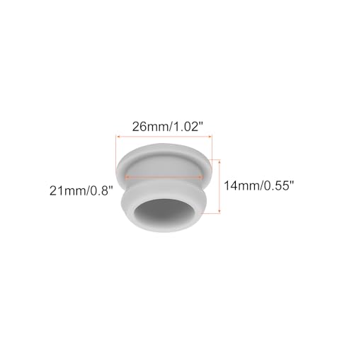 Image of Snap in Locking Hole Plugs Rubber Panel Seal Cover Drilled Silicone Caps, [for Kitchen Rubber, Waterproof Sealing Plugs] - 21mm /0.8in /Gray /6Pcs