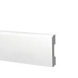Battiscopa BC Spazzolato in POLIMERI EqualWood HI-TEC 68x10mm Bianco, Alluminio ecc. (prezzo al metro) BIANCO LISCIO