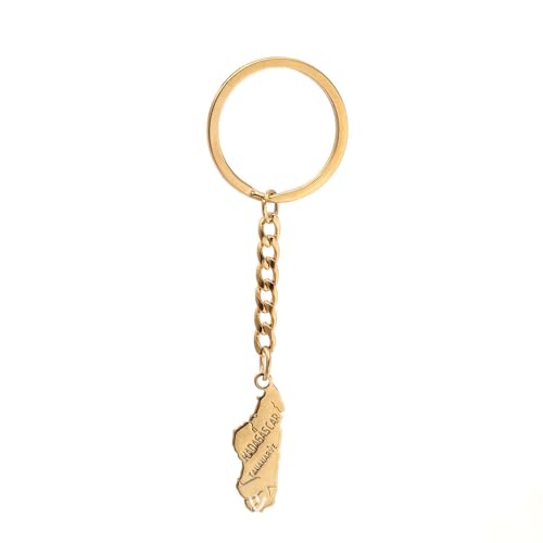 Porte-Clés Carte De Madagascar, Porte-Clés Carte Portable De Madagascar, Porte-Clés De Style Ethnique, Accessoire De Clés De Voiture Pour Sac, Porte-Clés Cadeau Souvenir Créatif Pour H