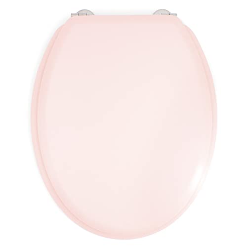Gelco Design Dolce Abattant WC, Bois Moule, Rose, 44 x 37,5 x 5,5cm