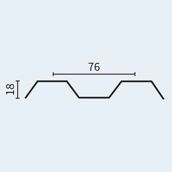 KAISER plastic® Wellplatten Grau | Wellplatten Dach, Welldach Kunststoff | Dachplatten wetterfest | Überdachung | Trapez 76/18 – 90 x 200 cm | 10 Stk.