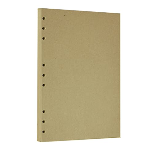 Image of Zelten Loose Leaf Punched Paper Refills Paper for 6 Hole Binder Personal Organizer Diary Notebook Refillable Planner (Kraft,B5 /9 Hole)