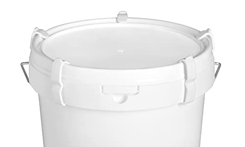 MARKESYSTEM - CLIP CIERRE DE SEGURIDAD PARA CUBOS DE PLÁSTICO Y PINTURAS ( 800 Grapas, L) Envíos y transporte, ideal cubos de tamaño L con altura de aro superior entre 38 a 42 mm Cover