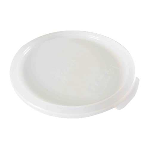 FSE PLRFC121822TL Food Storage Container Cover, fits 12, 18, 22 Quart, Round Container, Stain & Chemical Resistant, -40° to 160° F Temperature Range, BPA Free, Polypropylene, Translucent, NSF