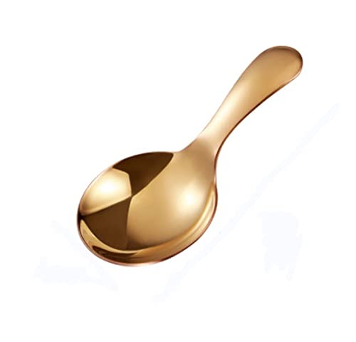 wjq&linyuzi 1Pc Short Handle Dessert Spoon Stainless Steel Sugar Salt