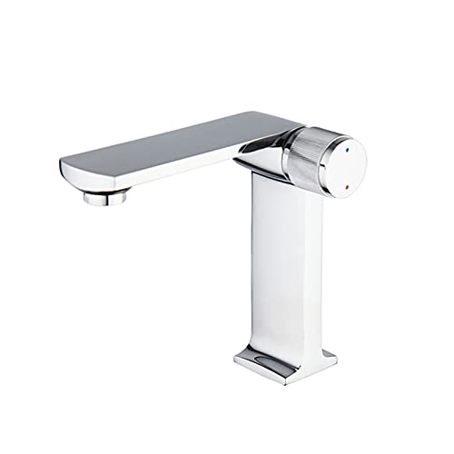 Fauce de salle de bain mitigeur de bassin monotrou avec eau chaude et froide