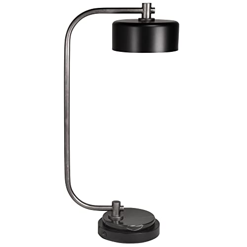 Signature Design By Ashley Eliridge Industrial 25.38" Desk Lamp, Black & Silver Finish #TOP1