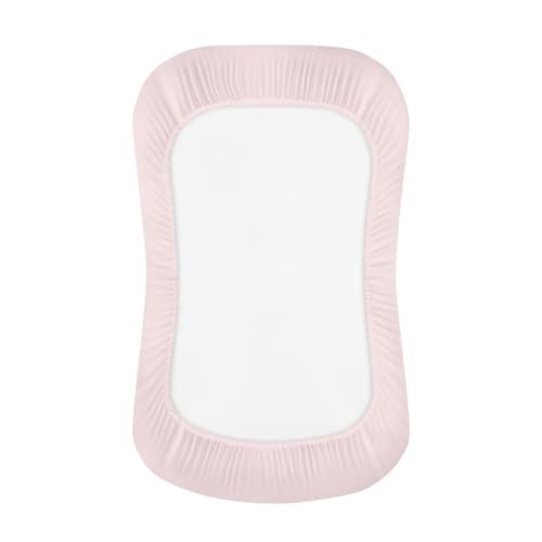 Image of ZOUTAIRONG Cute Panda Bassinet Sheet Stretchy Bassinet Sheets Bassinet Crib Sheets Set Fitted for Baby Boy and Girl Comfort Fitted for Oval Rectangle Hourglass Bassinet Pad Pink