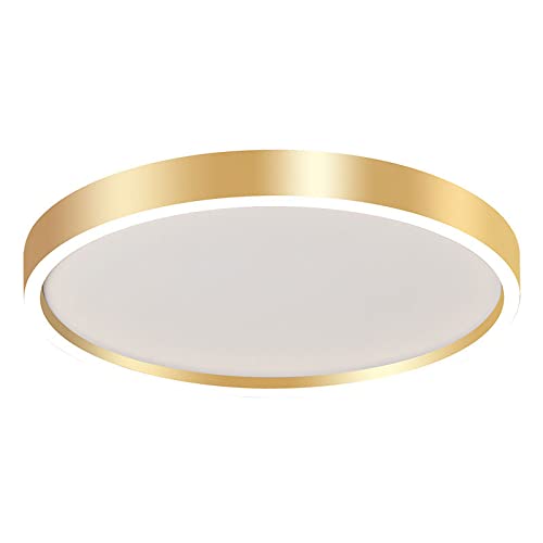 Plafonnier LED doré circulaire dimmable pour chambre et salon