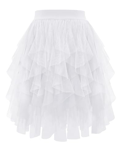 Kingfancy Tulle Skirts for Women Short Fairy Skirt Tutu A-Line
