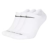 Paquete de 3 pares NIKE Everyday Plus Cushioned Socks, Mens, White/Black, L