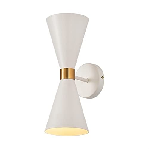 WQHPLMD Lampada da Muro con Fontana Doppia - Stile Ferro e Vetro | Altezza 31,7 cm x Circonferenza 12 cm
