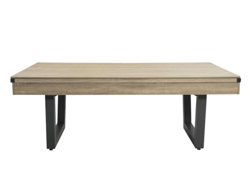 Vente-unique-Multifunktionstisch - Billard & Tischtennis - 213,4 x 111,8 x 78,5 cm - Holzfarben hell & Schwarz - MELIAN – Bild 6