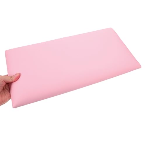 Cojín protector de pared autoadhesivo rosa de PVC acolchado para guardería 5
