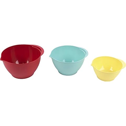 Good Cook 3-Piece Plastic Mixing Bowl Set Cover