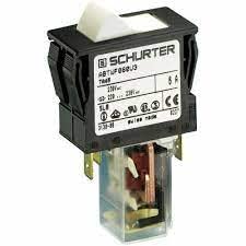 SCHURTER 4430.2781, 2Pole, 240VAC 60VDC Rocker Panel Mount Circuit Breaker