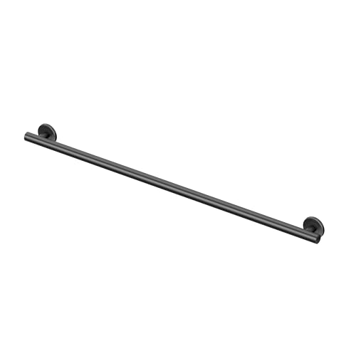 Image of Gatco 858MX Latitude II 42 inch Grab Bar, Matte Black, ADA Compliant Wall-Mounted Stainless Steel Bathroom Safety Grab Bar