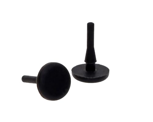 Image of ONLYKXY 10 Pcs Silicone Round Snap in Type Locking Furniture Hole Plugs Button Protective Cover Cap Head (2mm /0.07inch, Black)