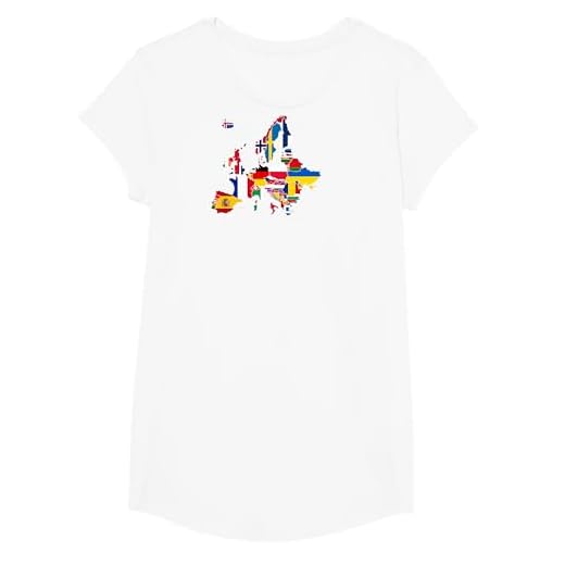 Europa, europäische Flaggen, Europa-Karte. T-Shirt