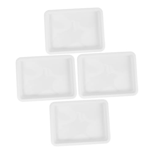 Alipis 4Pcs Plastic Laboratory Trays Acid Alkali Resistant Sample Containment Trays Leakproof Design for Scientific Experiments Industrial Use Storage Plates for Teaching Supplies