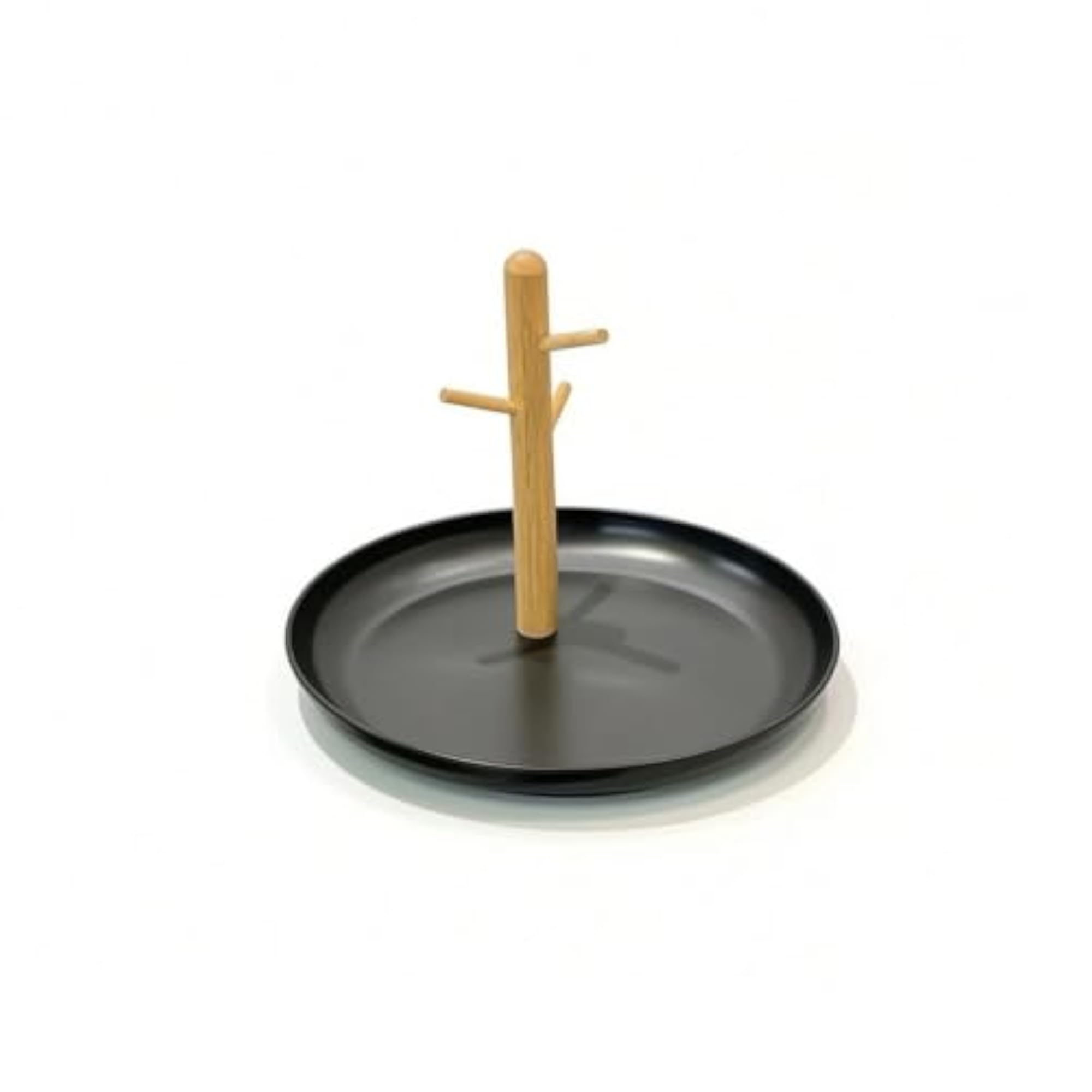 Natural Wood Tray with Branch Rack