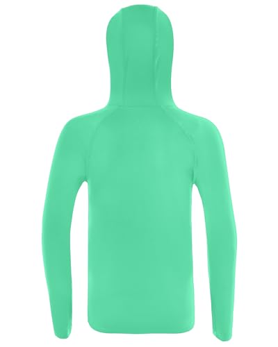 Image of Boys Rash Guard Hoodie UPF 50+ Long Sleeve Sun Protection Swim Shirt