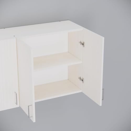 Image of Door Multipurpose Storage Cabinet & Adjustable Shelf | Space Organizer | Termites Resistance | Wall Mounted for Office, Kitchen Finish (Highland Pine, Door 6)